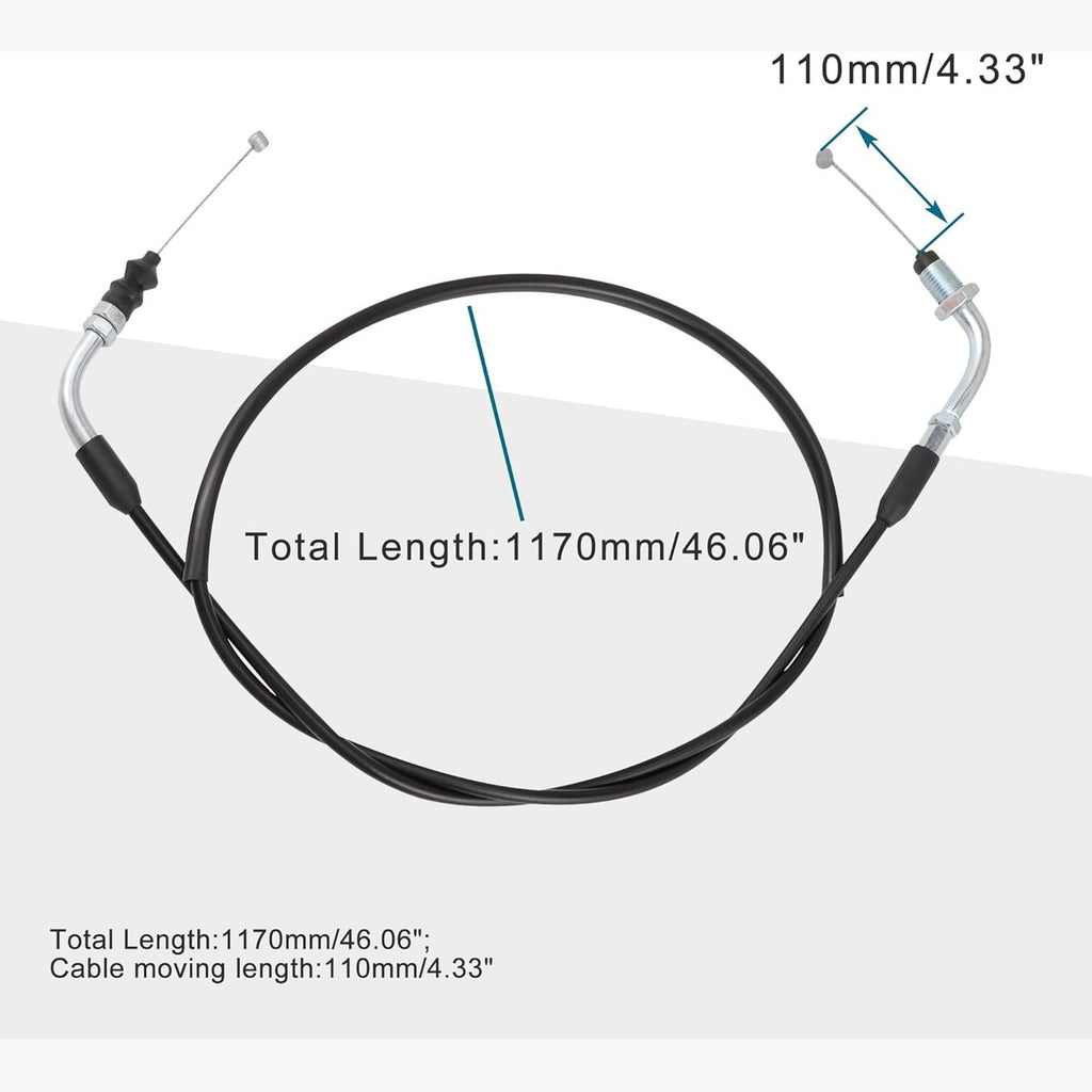 GOOFIT 46.06" Elbow Handlebar Throttle Cable for GY6 125cc 150cc Chinese ATV Scooter Dirt Pit Bike Quad