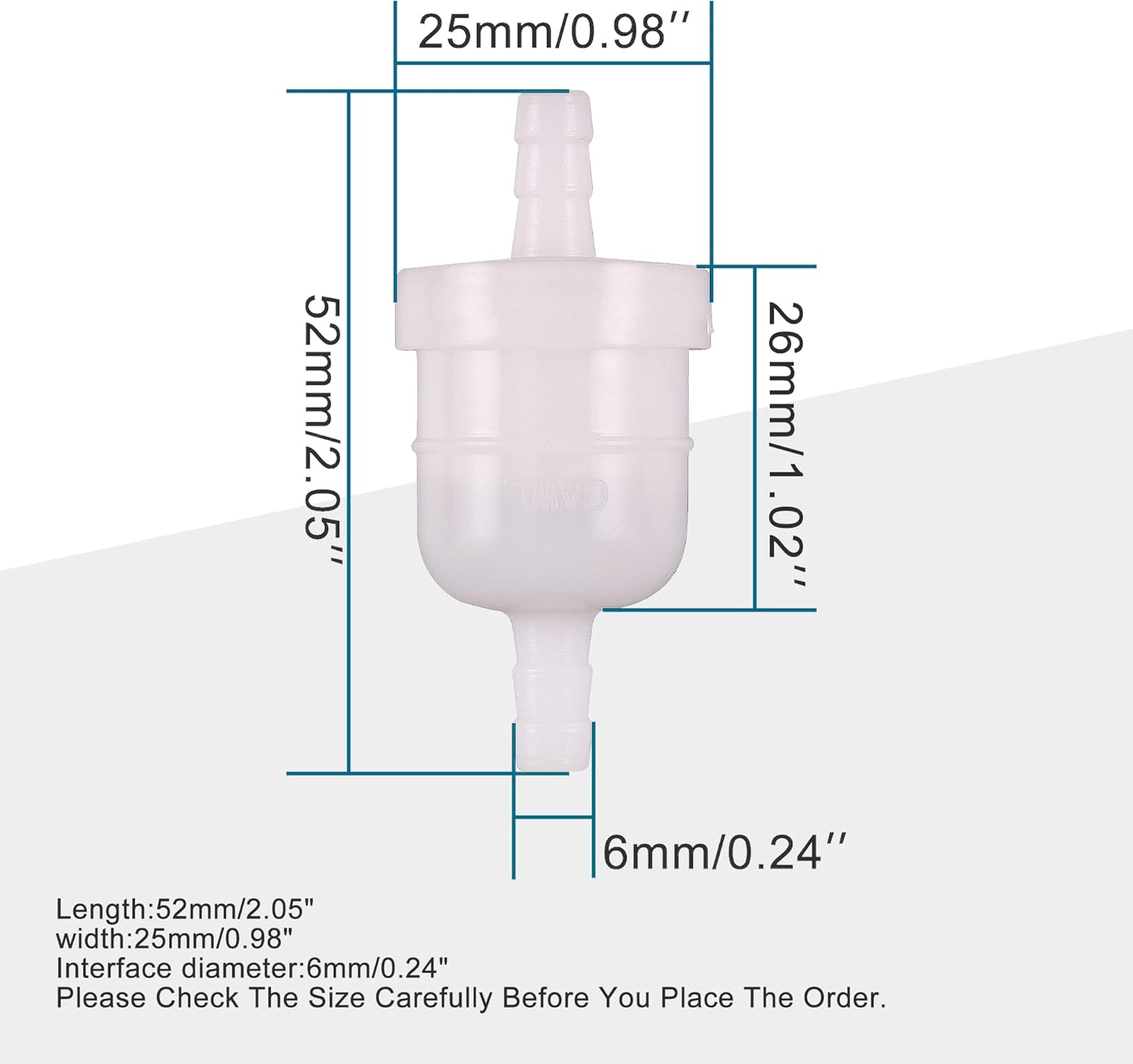 GOOFIT Fuel Filter for Chinese Made 50cc 70cc 90cc 100cc 110cc 125cc 150cc 200cc 250cc Atv Go-kart Dirt Bike Pocket Bike Scooter