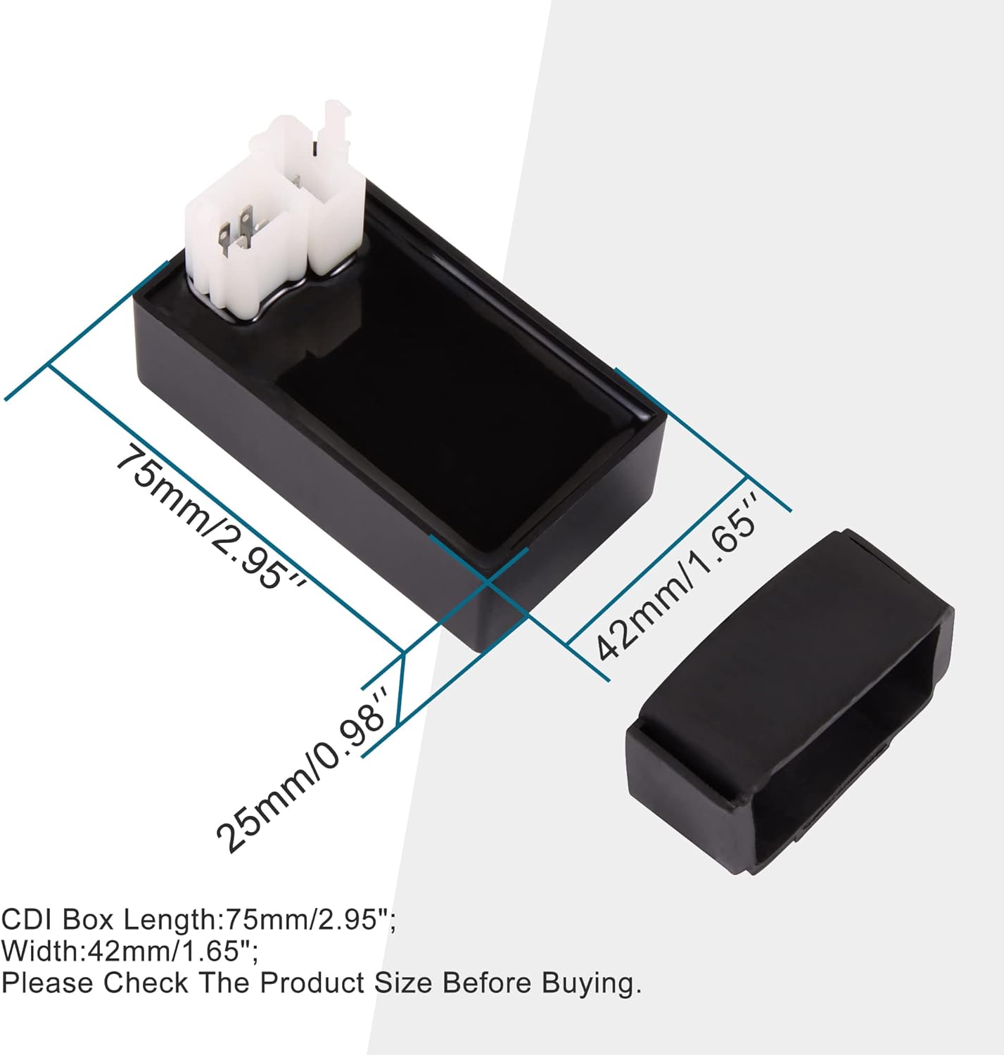 GOOFIT 6 Pin DC CDI ECU REV Box for CG150cc 200cc 250cc Vertical Engine ATV Go Kart