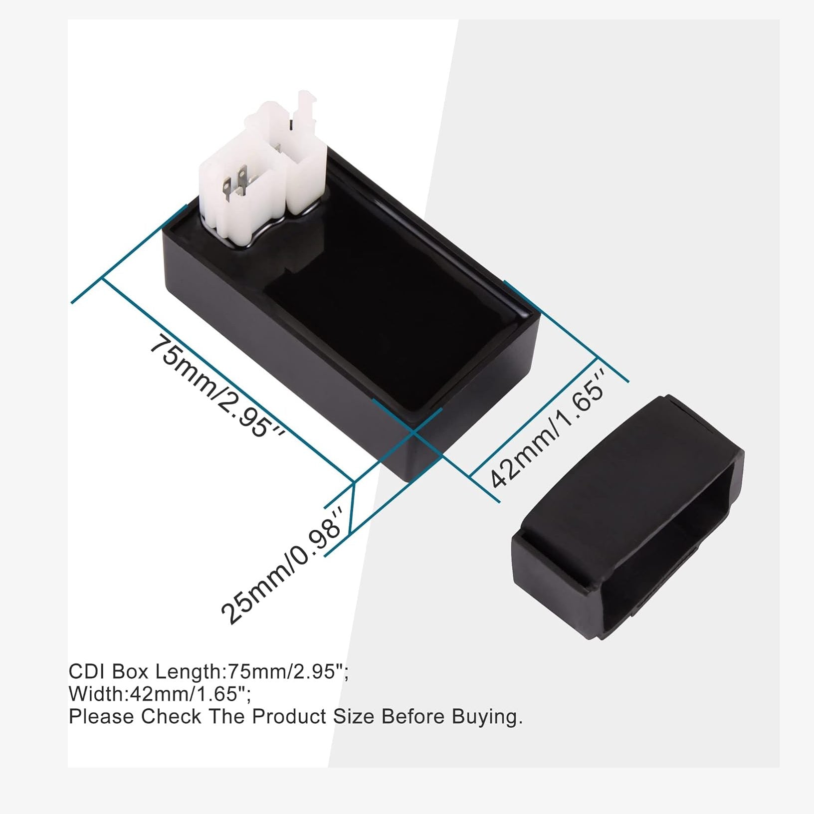 GOOFIT 6 Pin DC CDI ECU REV Box for CG150cc 200cc 250cc Vertical Engine ATV Go Kart