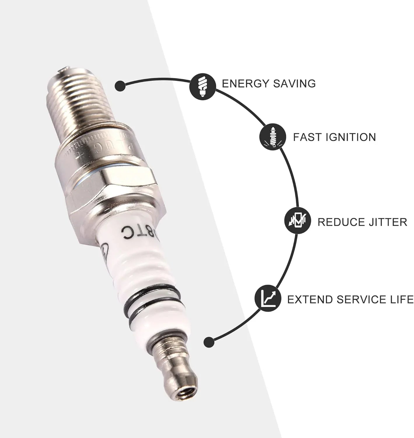 D8TC Spark Plug for 125cc–250cc Chinese ATV & Motorcycle Engines - goofitmoto