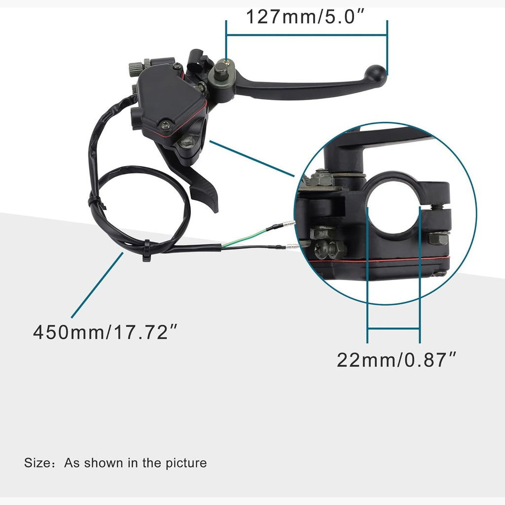 GOOFIT 7/8"Brake Lever Greaser Thumb Throttle Assembly Replacement for Taotao Alpha Baja Kazuma ATV Go Kart