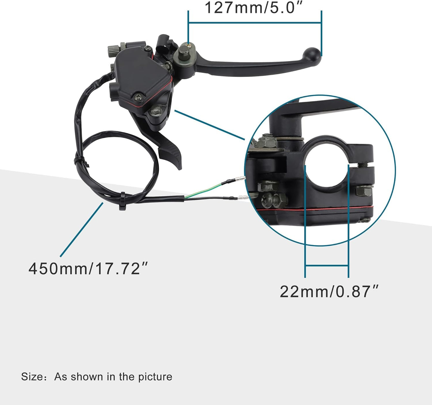 GOOFIT 7/8"Brake Lever Greaser Thumb Throttle Assembly Replacement for Taotao Alpha Baja Kazuma ATV Go Kart