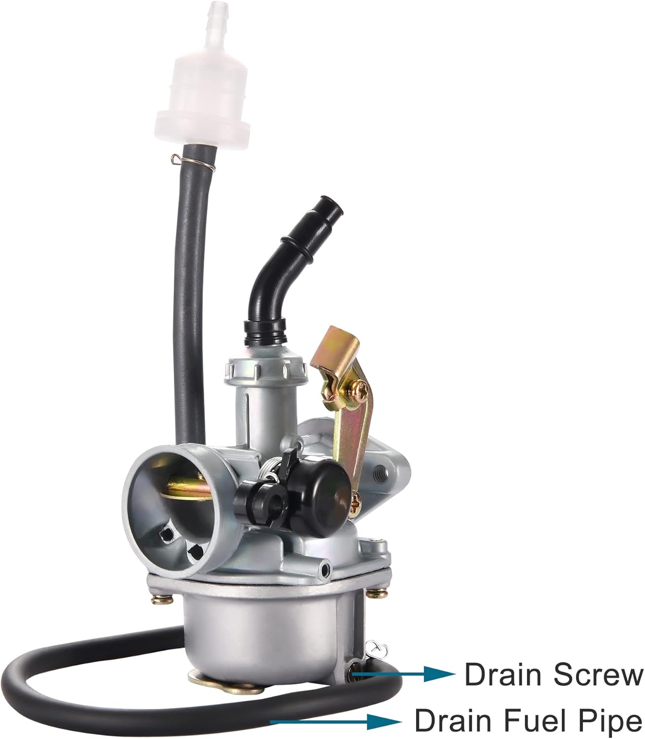 GOOFIT PZ19 19mm Carburetor Carb with Cable Choke for 50cc 70cc 90cc 110cc 125cc ATV Moped Quad Dirt Bike Go Kart Scooter