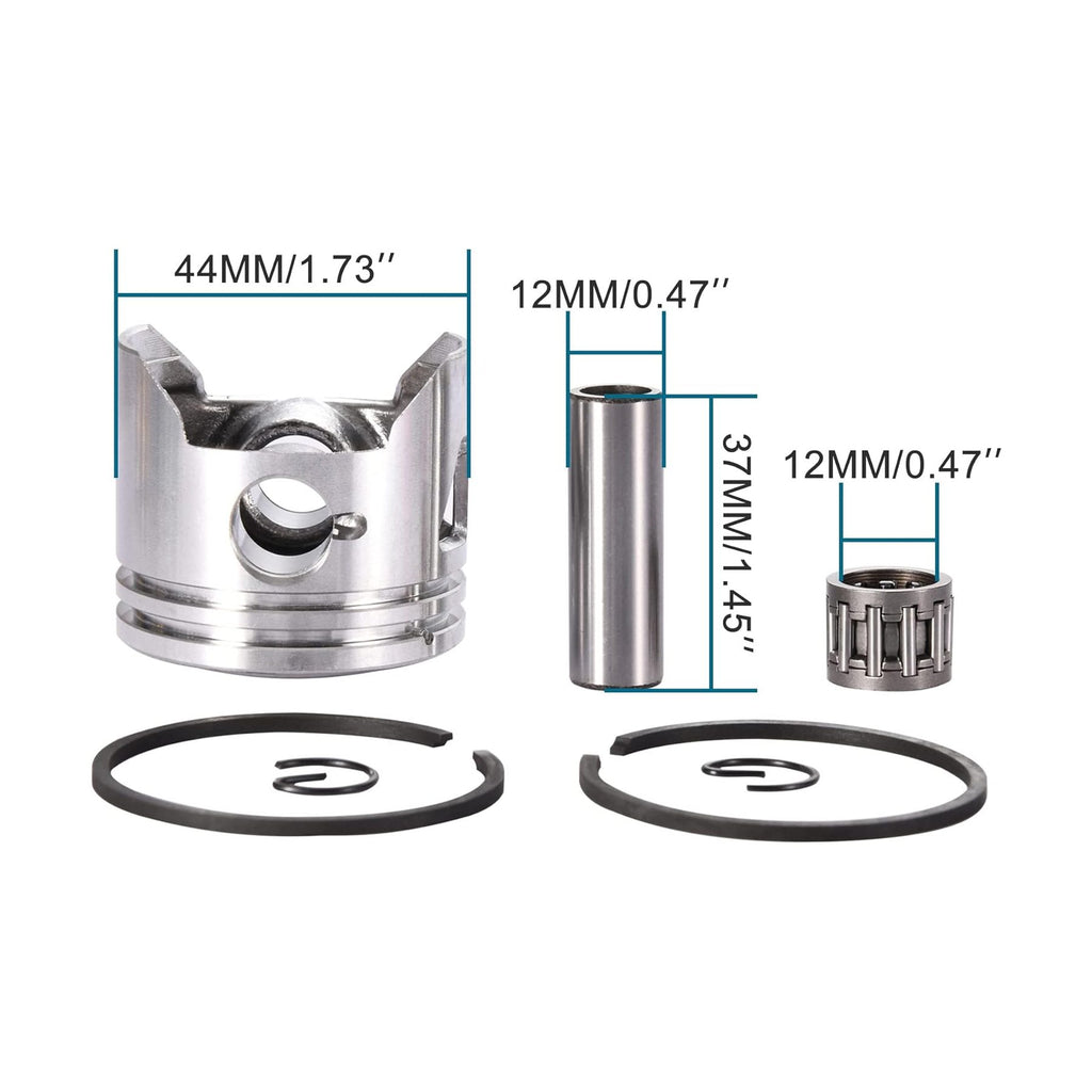 GOOFIT 44mm Big Bore 53cc 54cc Top End Kit for 2 Stroke 47cc 49cc Engine Mini Quad Pocket Bike