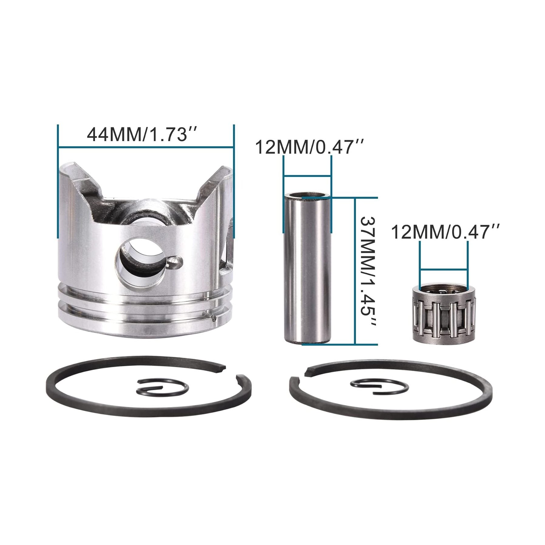 GOOFIT 44mm Big Bore 53cc 54cc Top End Kit for 2 Stroke 47cc 49cc Engine Mini Quad Pocket Bike