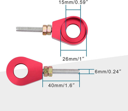 GOOFIT 15mm Chain Adjuster Tensioner Replacement for XR CRF 50 70 Bike Scooter 110cc 125cc Chinese Pit Dirt Bike Lifan YX SSR Red