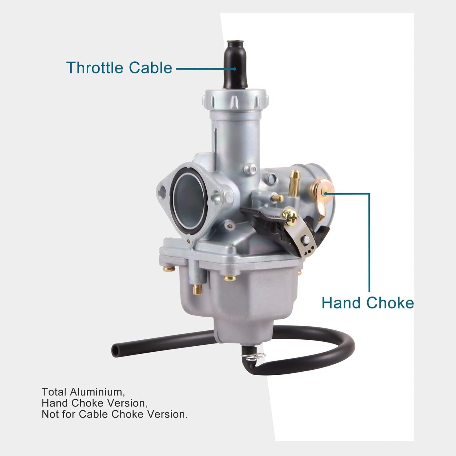 GOOFIT PZ27 27mm Carburetor with Hand Choke Replacement for 100cc 125cc 175cc 200cc ATV Dirt Bike CB125 XL125S TRX250 TRX 250EX