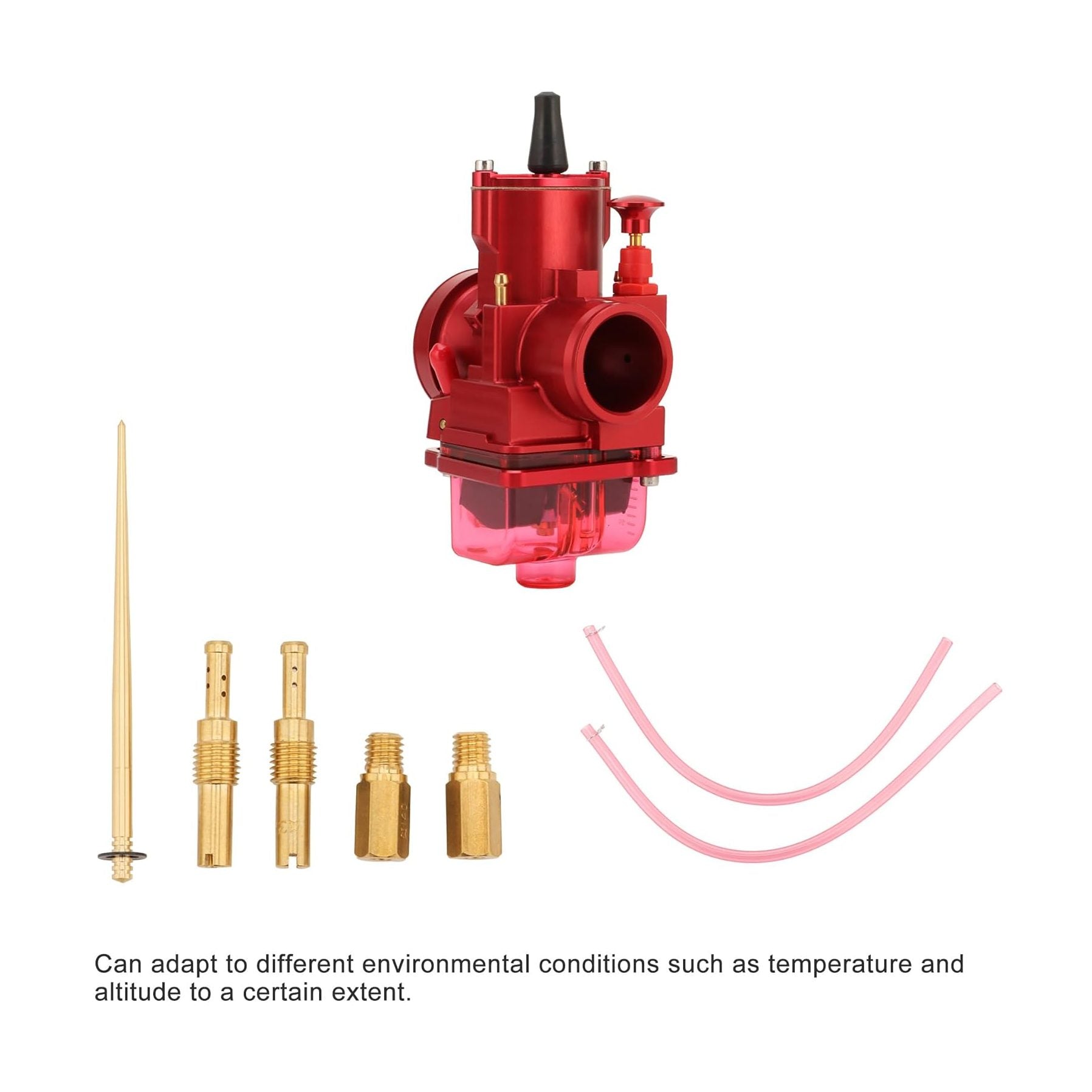 GOOFIT CNC Motorcycle PWK 28-34mm Racing Carburetor Replacement for 125-300cc ATV UTV Dirt Pit Bike Scooter Red