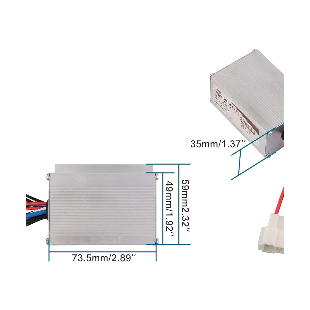 GOOFIT Motorcycle Speed Controller 24V 250W Replacement for Electrical Scooter Tricycle Brush E-Bike Bicycle