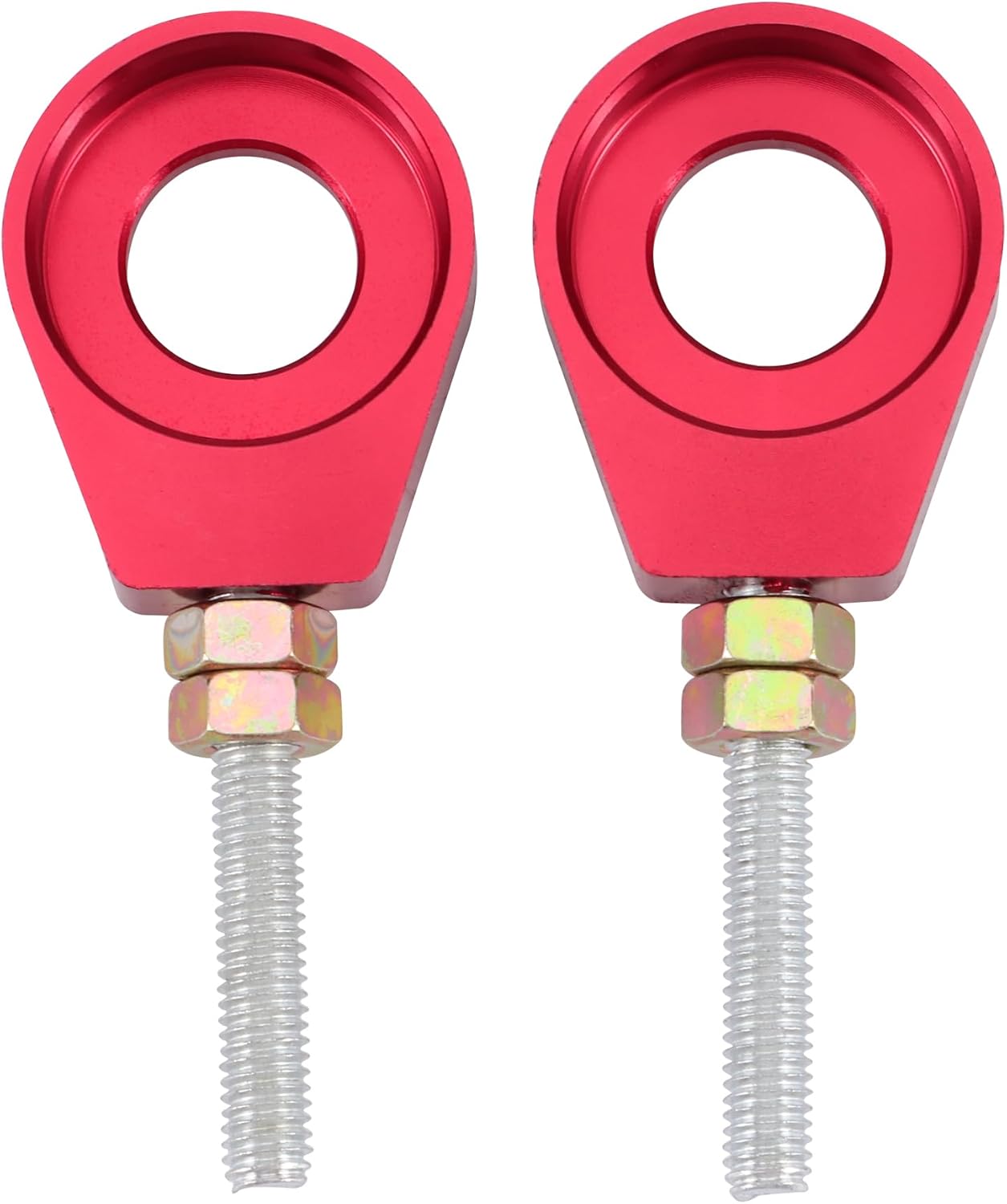 GOOFIT 15mm Chain Adjuster Tensioner Replacement for XR CRF 50 70 Bike Scooter 110cc 125cc Chinese Pit Dirt Bike Lifan YX SSR Red