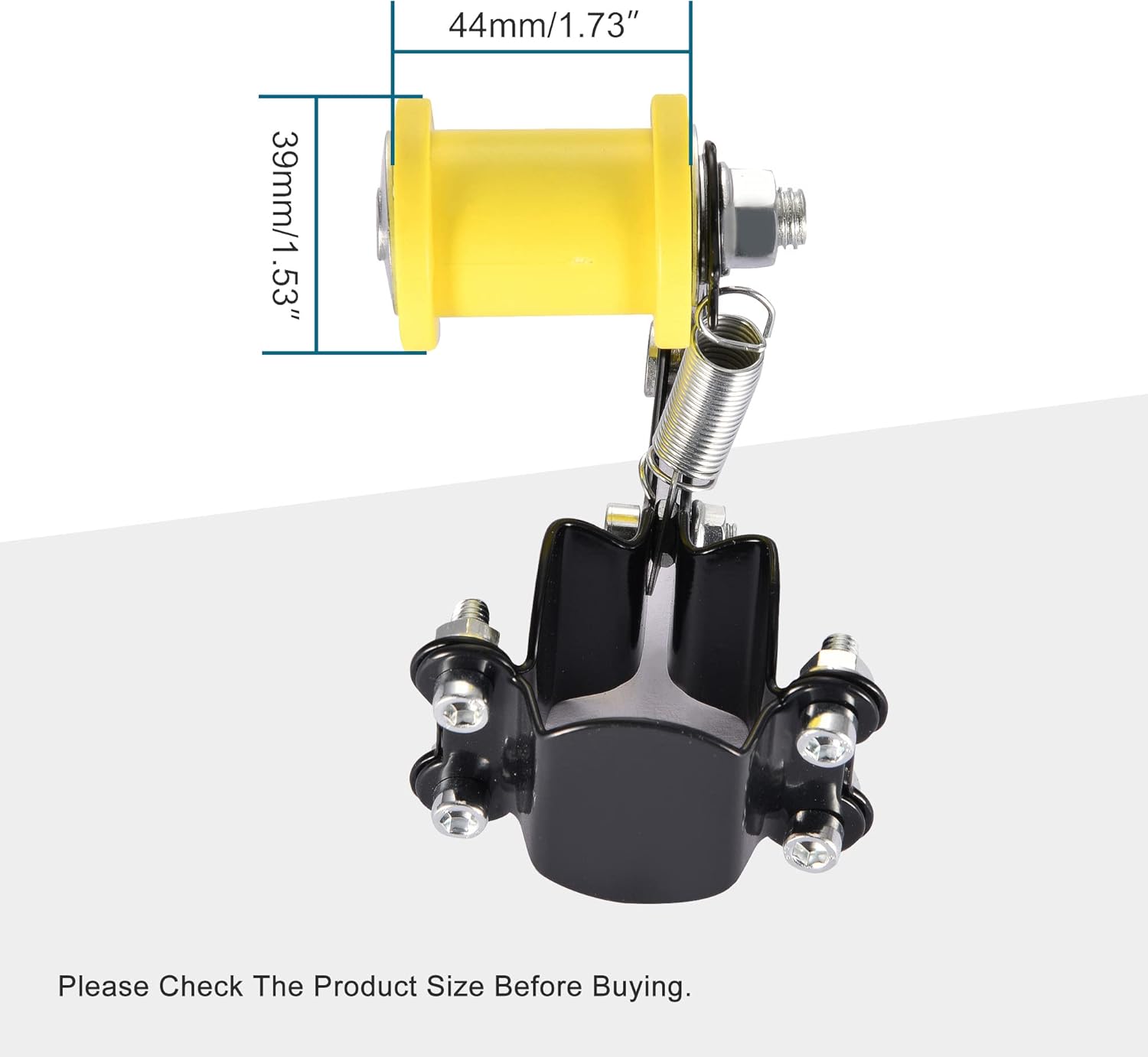 GOOFIT Black Motorcycle Adjuster Chain Tensioner Roller Replacement for Dirt Pit Bike Go Kart Motorcycle