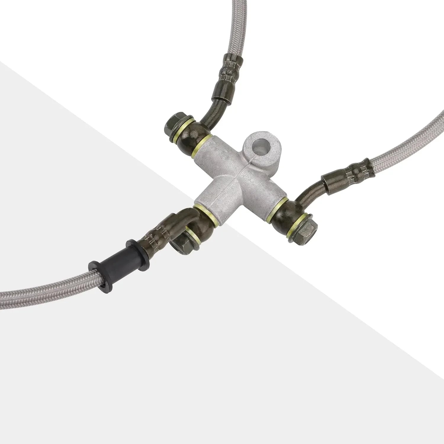 Front Dual Hydraulic Brake Assembly with 35.4" Main Hose for 110cc–250cc ATV Quad & Buggy - goofitmoto