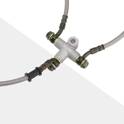 Front Dual Hydraulic Brake Assembly with 35.4" Main Hose for 110cc–250cc ATV Quad & Buggy - goofitmoto