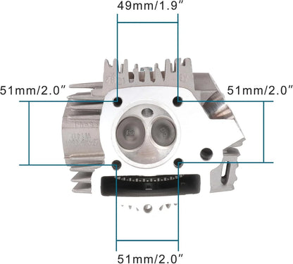 YX140 Cylinder Head Assembly for 1P56YMJ 1P56FMJ 140cc 150cc Pit Dirt Bike - goofitmoto