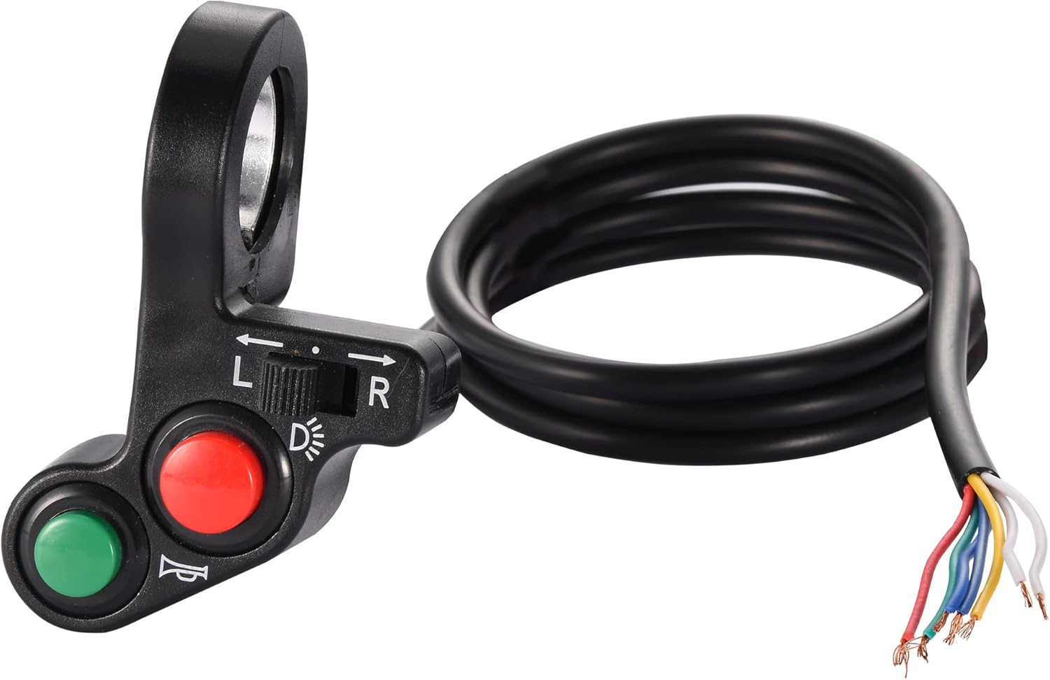 GOOFIT Universal 7/8" Handlebar Turn Signal Light & Horn Switch Button for Spotlight Scooter Electrombile Moped Dirt Bike Scooter ATV Off road