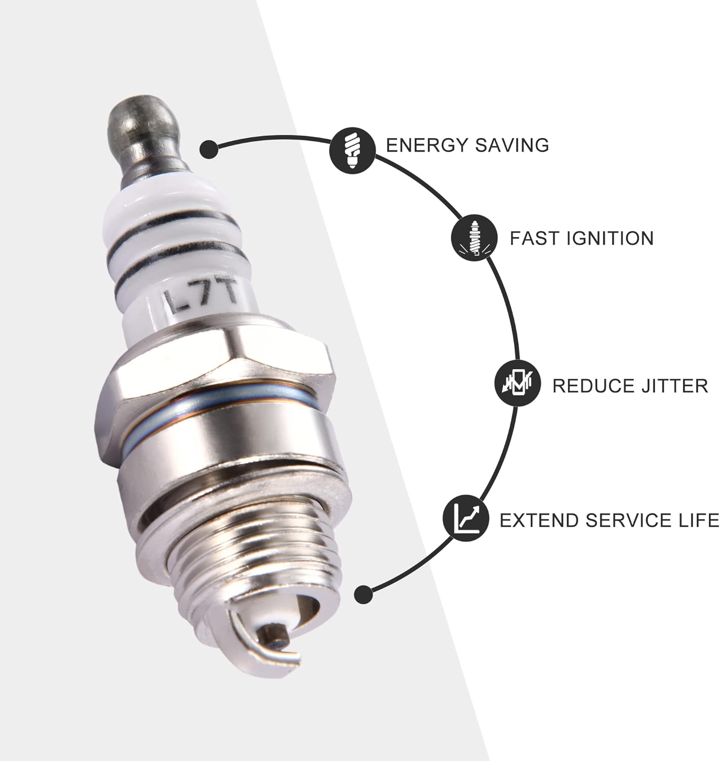 GOOFIT L7T Spark Plug for 2 Stroke 33cc 43cc 47cc 49cc Pocket Bike Mini Chopper