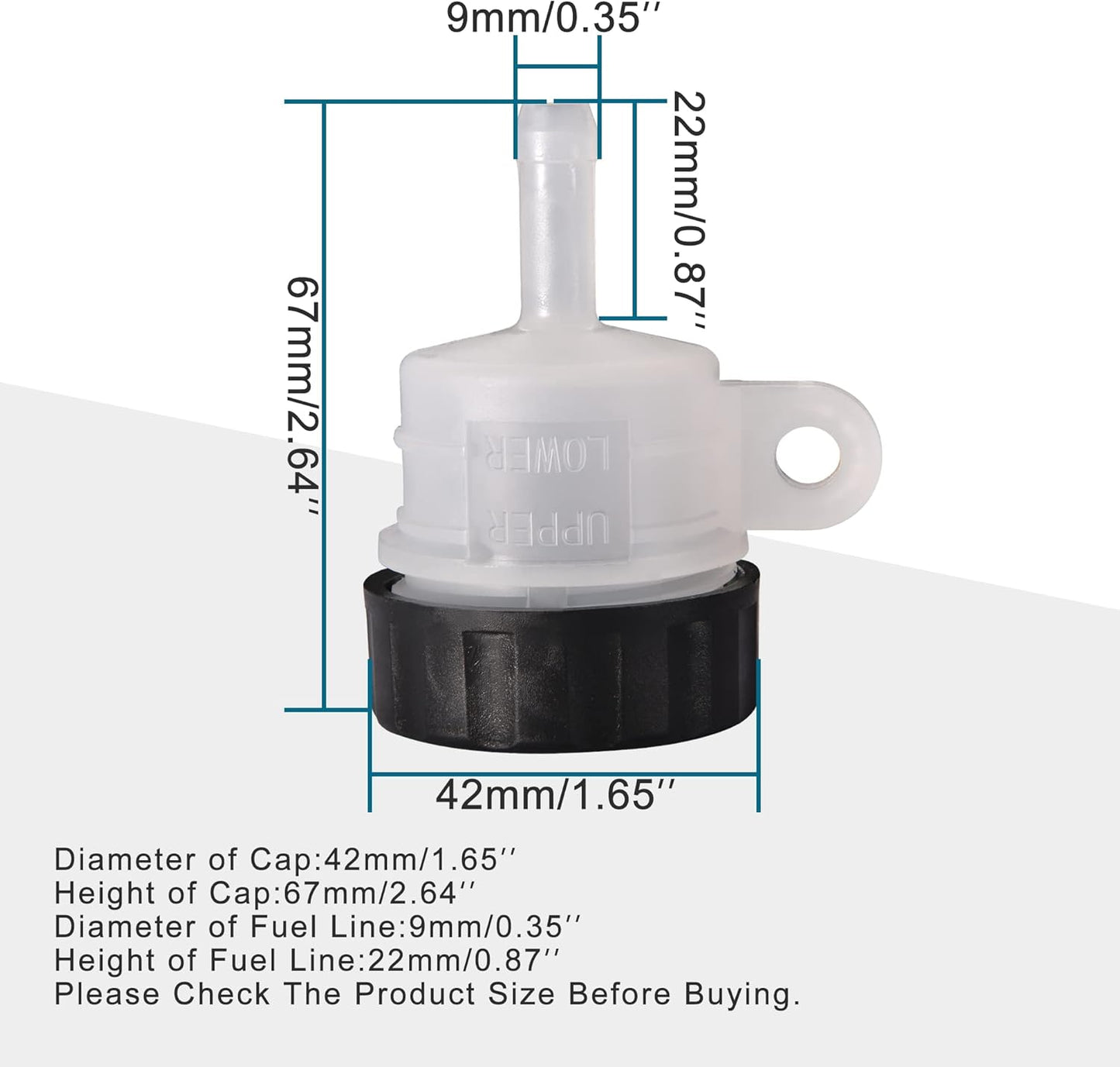 GOOFIT Motorcycle Universal Master Cylinder Rear Brake Clutch Tank Fluid Oil Cup Reservoir Replacement for Suzuki