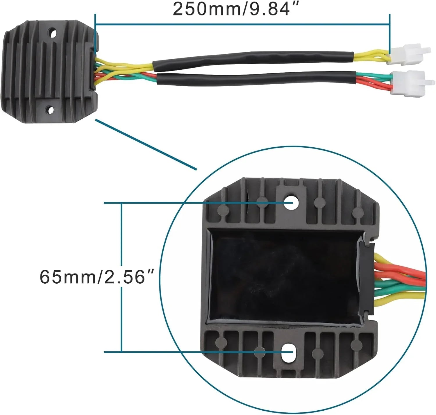 Voltage Regulator Rectifier for Kawasaki Ninja ZX-6R, ZX636, ZX6RR (2005-2006) - goofitmoto