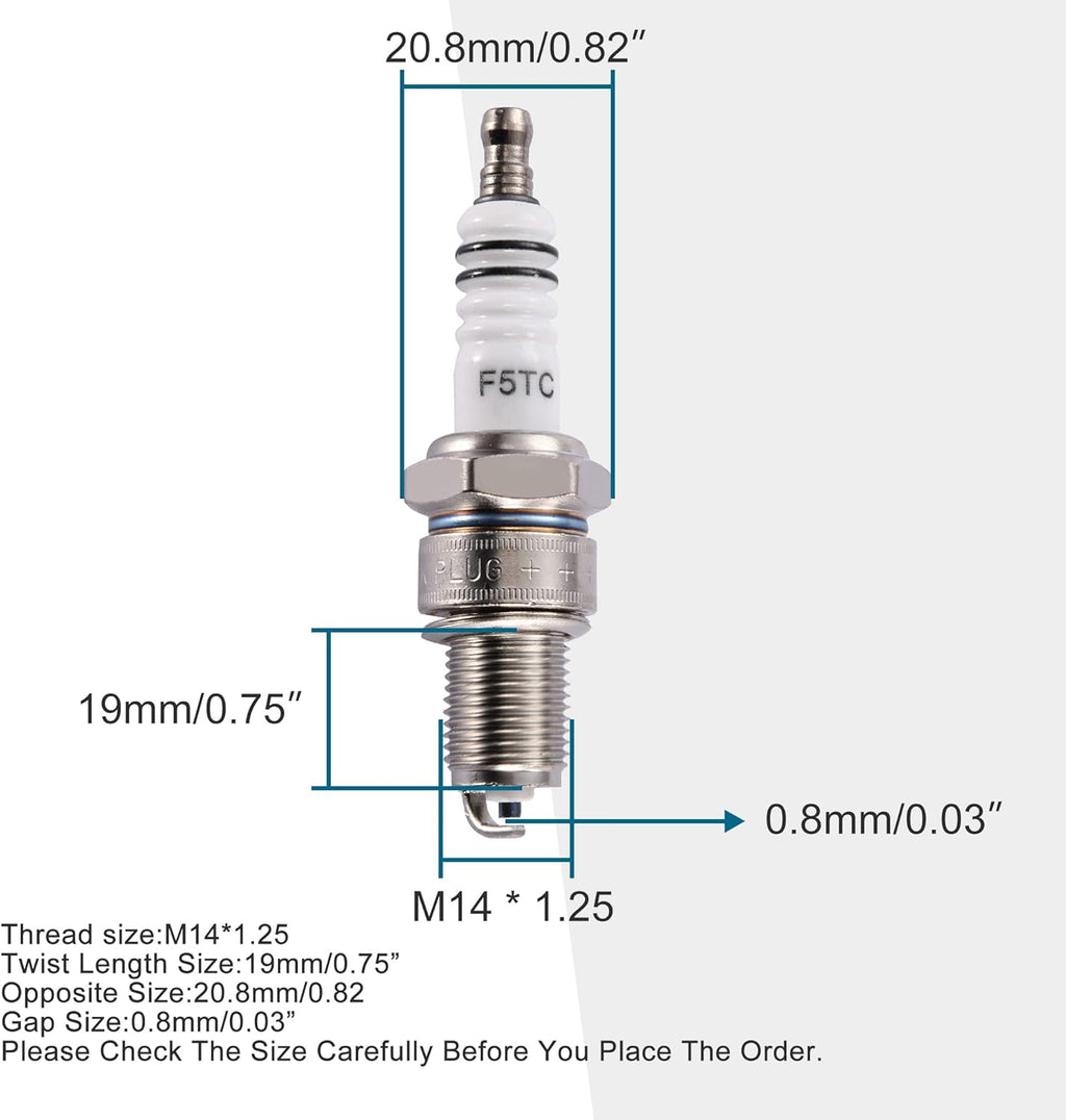 GOOFIT Spark Plug F5TC For 50cc 70cc 90cc 110cc ATV 150 Ignition Plug Moped Motor Scooter Go Kart Pocket Bike