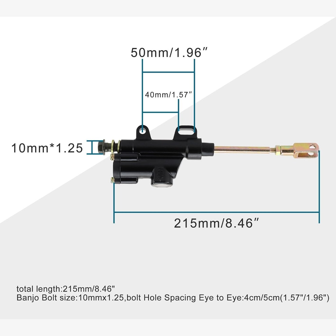 GOOFIT Rear Brake Assembly Master Cylinder Caliper Replacement for SDG SSR 107 125 110 125cc 110cc Pit Dirt Bike Chinese Scooter
