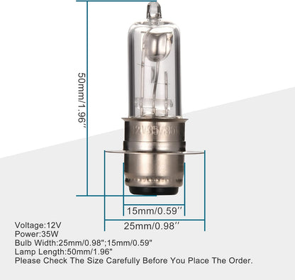 GOOFIT Headlight Bulb Halogen Light 12v 35/35w Replacement for ATV Moped Quad Go Kart Scooter Motorcycle 4 Wheeler Taotao Sunl Coolster Roketa Jonway