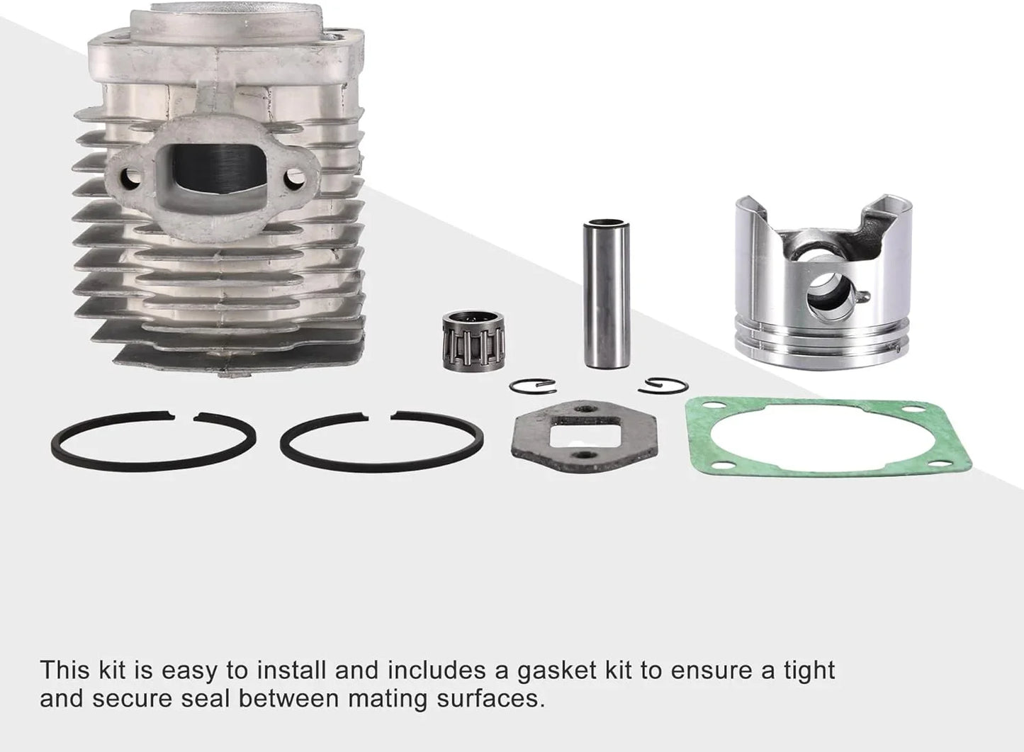 44mm Big Bore Cylinder Kit with 12mm Piston Pin for 2-Stroke 43cc 47cc 49cc Mini Pocket Bike - goofitmoto
