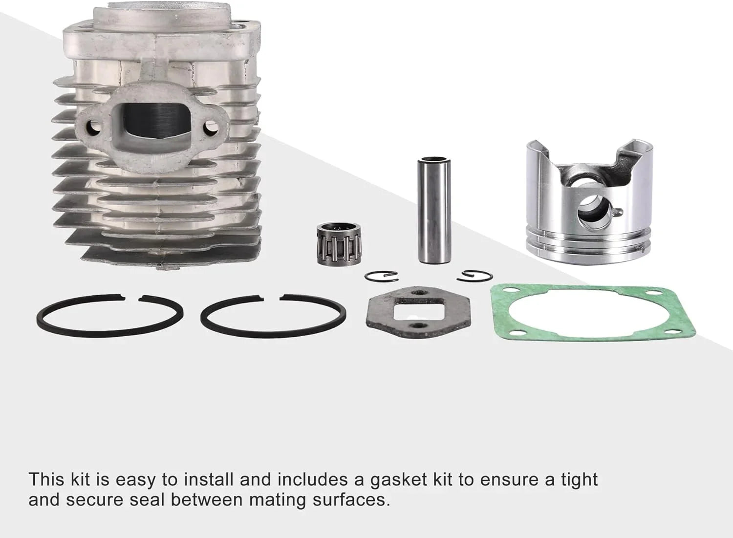 44mm Big Bore Cylinder Kit with 12mm Piston Pin for 2-Stroke 43cc 47cc 49cc Mini Pocket Bike - goofitmoto