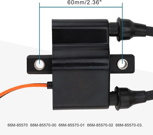 Ignition Coil Assembly for Yamaha Outboard 9.9HP 15HP 20HP (66M-85570 Series) - goofitmoto