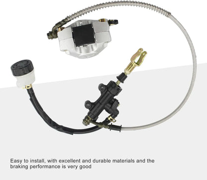 Rear Hydraulic Foot Brake Assembly with 650mm Hose for 110cc-250cc ATV, Quad & Go-Kart - goofitmoto