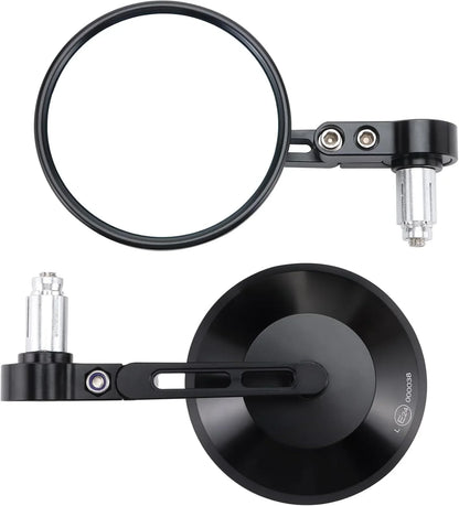 7/8" (22mm) Universal Aluminum Round Bar End Mirrors for Scooter, ATV, Pit Bike, Go Kart - goofitmoto