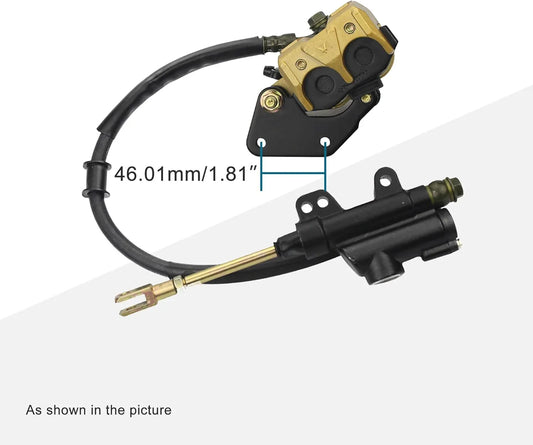 Rear Hydraulic Foot Brake Assembly with Extra Pads for 50cc-125cc ATV & Dirt Bike - goofitmoto
