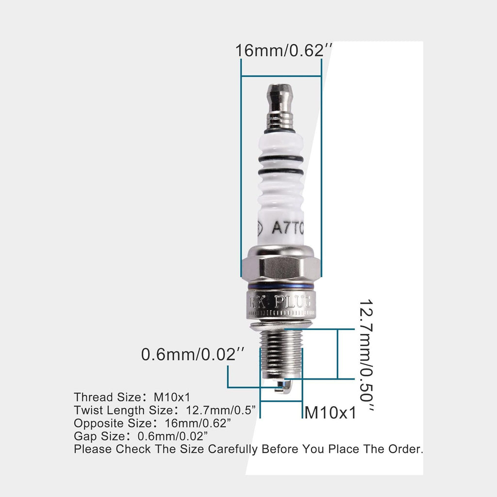 GOOFIT A7TC Spark Plug for 50cc 70cc 90cc 110cc 125cc 150cc Chinese ATV Dirt Bike Go Kart Moped