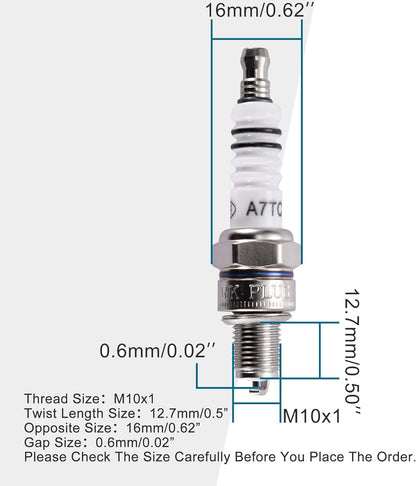 GOOFIT A7TC Spark Plug for 50cc 70cc 90cc 110cc 125cc 150cc Chinese ATV Dirt Bike Go Kart Moped
