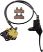 GOOFIT Front Disc Brake Master Cylinder Caliper Assembly With Disc Brake Pad Shoe Set Replacement for Chinese 50cc 70cc 90cc 110cc 125cc Dirt Bike Pit Bike