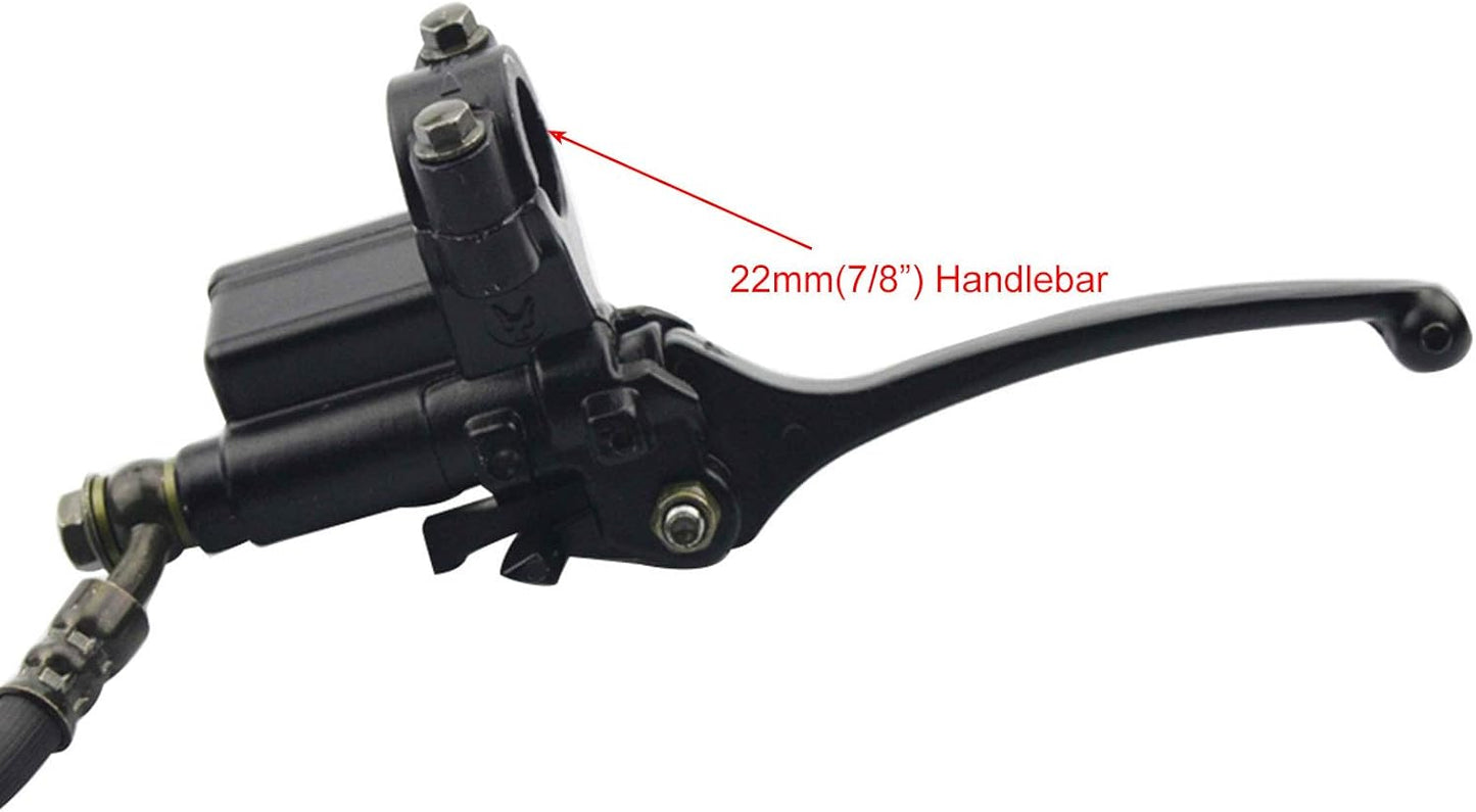 GOOFIT Front Disc Brake Master Cylinder Caliper Assembly With Disc Brake Pad Shoe Set Replacement for Chinese 50cc 70cc 90cc 110cc 125cc Dirt Bike Pit Bike
