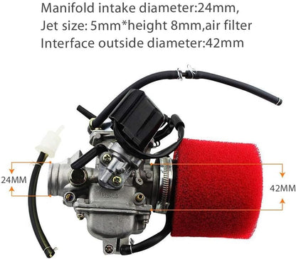 Carburetor PD24J Kit for GY6 125cc 150cc 152QMI 157QMJ | version 4