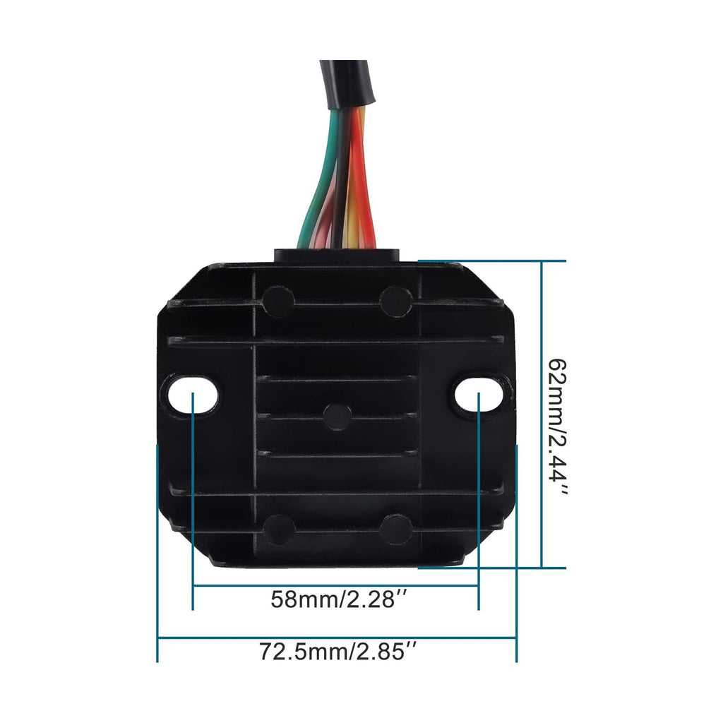 GOOFIT 12V 5-Wire Regulator Rectifier for 125cc 150cc 200cc 250cc ATV Dirt Bike Go Kart