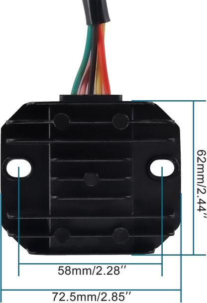 GOOFIT 12V 5-Wire Regulator Rectifier for 125cc 150cc 200cc 250cc ATV Dirt Bike Go Kart