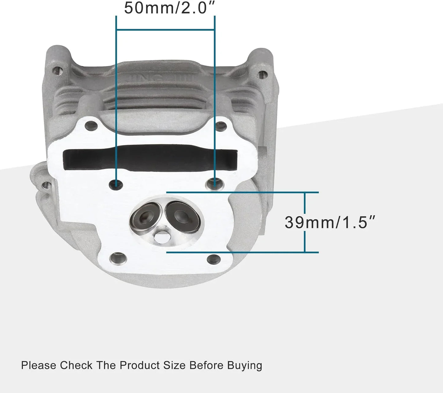 39mm Cylinder Head with 64mm Valves for GY6 50cc 139QMB 4-Stroke Scooter ATV - goofitmoto