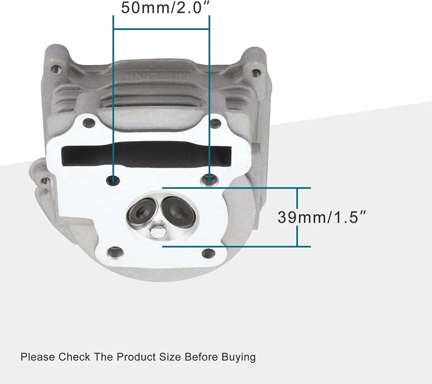 39mm Cylinder Head with 64mm Valves for GY6 50cc 139QMB 4-Stroke Scooter ATV - goofitmoto