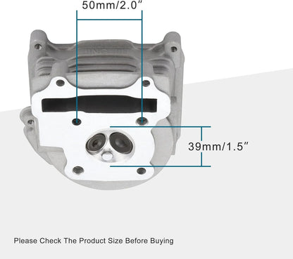 39mm Cylinder Head with 64mm Valves for GY6 50cc 139QMB 4-Stroke Scooter ATV - goofitmoto