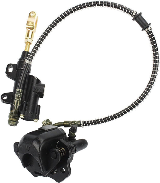 GOOFIT Rear Brake Master Cylinder Caliper Assembly for 50cc 70cc 90cc 110cc 125cc Chinese ATV Quad Scooter