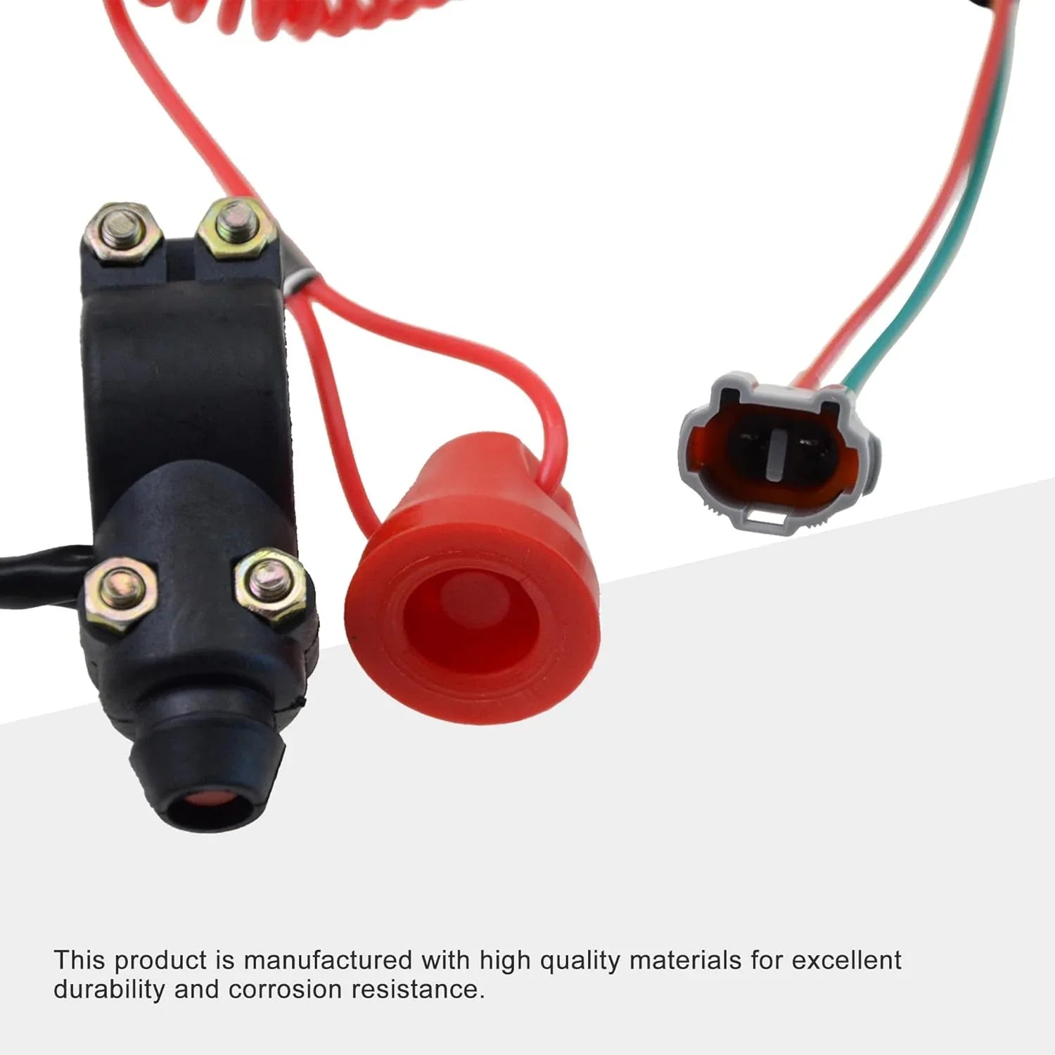 7/8" Handlebar Tether Kill Switch with Waterproof 2-Pin Plug for 50cc-150cc ATV & Quad - goofitmoto