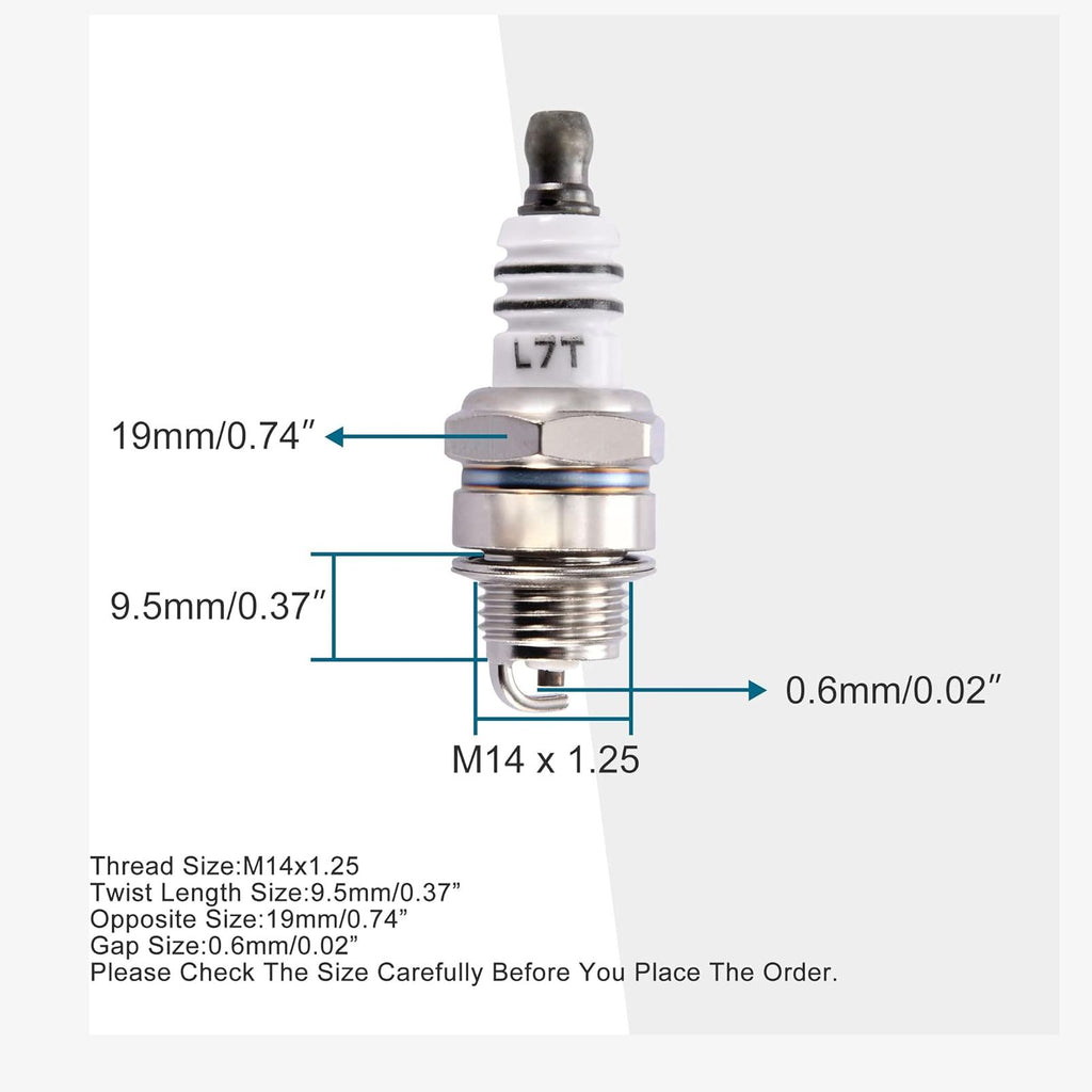 GOOFIT L7T Spark Plug for 2 Stroke 33cc 43cc 47cc 49cc Pocket Bike Mini Chopper