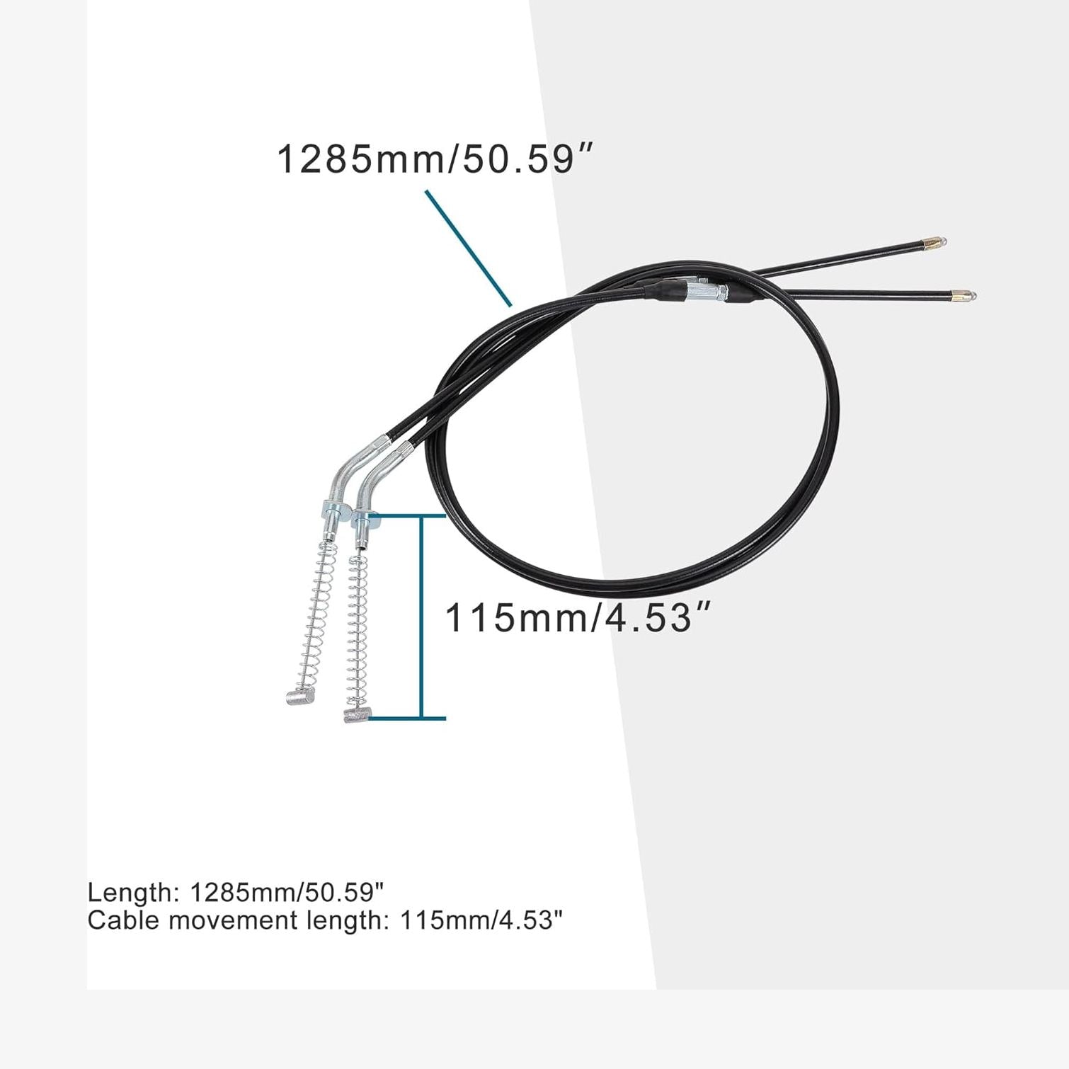 GOOFIT 50.5 Inch Front Drum Brake Cable Set for 200cc 250cc Breeze YFA1 Moto-4 YMF80 Water-Cooled ATV (2 pcs/Set)