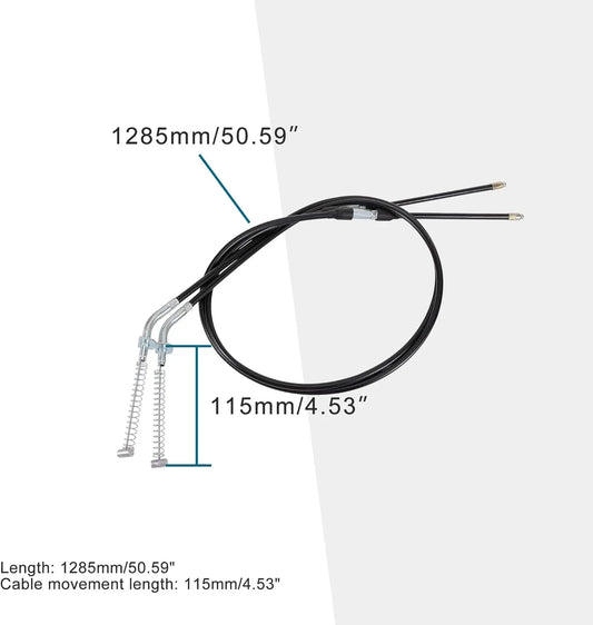 50.5" Front Drum Brake Cable Set (Pair) for 200cc–250cc Water-Cooled ATV | YFA1 & Moto-4 - goofitmoto