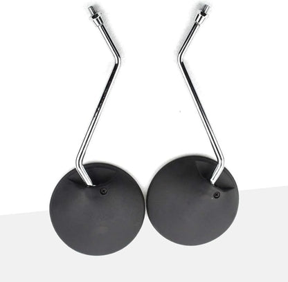 8mm Universal Round Rearview Mirrors for 50cc-250cc ATV, Scooter, Pit Dirt Bike - Black - goofitmoto