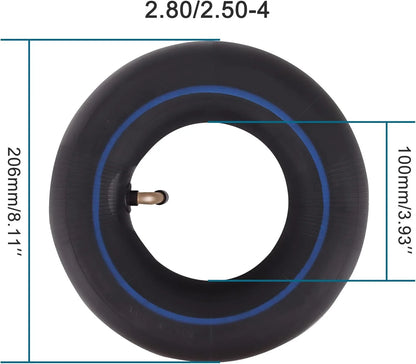 2.80/2.50-4 Heavy-Duty Inner Tubes with TR87 Bent Valve | 2-Pack - goofitmoto