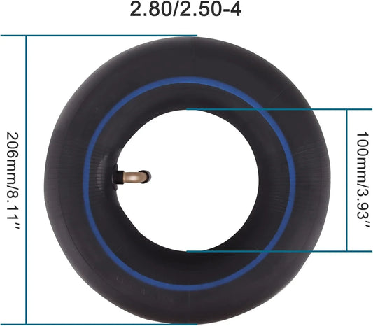 2.80/2.50-4 Heavy-Duty Inner Tubes with TR87 Bent Valve | 2-Pack - goofitmoto